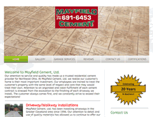 Tablet Screenshot of mayfieldcement.net